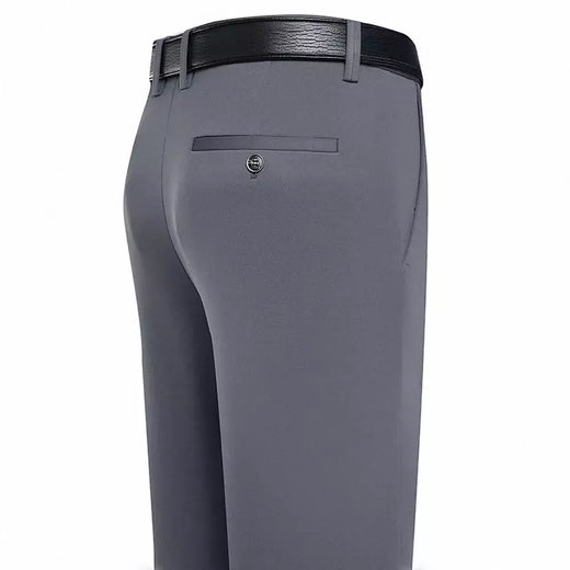 KUBRO-Calça casual reta masculina de seda e gelo, calça masculina, roupa seca rápida, coreana, nova, primavera, outono, 2024