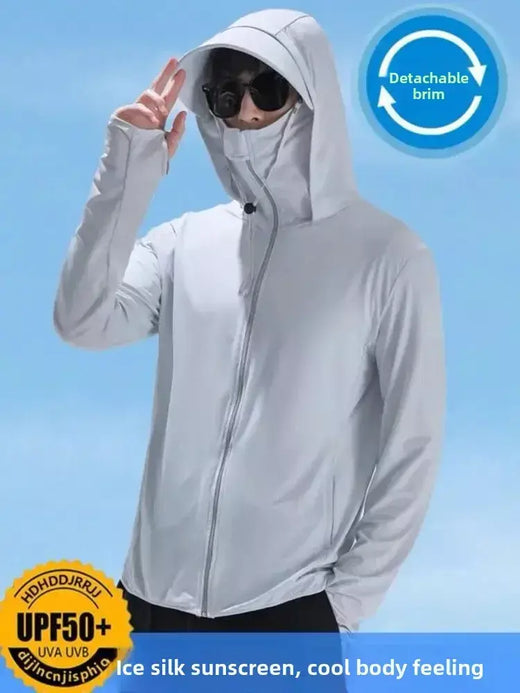 Roupas de pesca ao ar livre de verão masculino malha de seda gelo respirável solto proteção solar secagem rápida anti-uv leve camisa de pesca