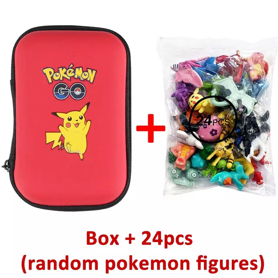 Pokémon Pikachu Mini Action Figure Model Toy para Crianças, Bonecas Coletivas Anime, Presentes de Aniversário, Não Repetindo, 24 Unidades, Conjunto, 2-3cm
