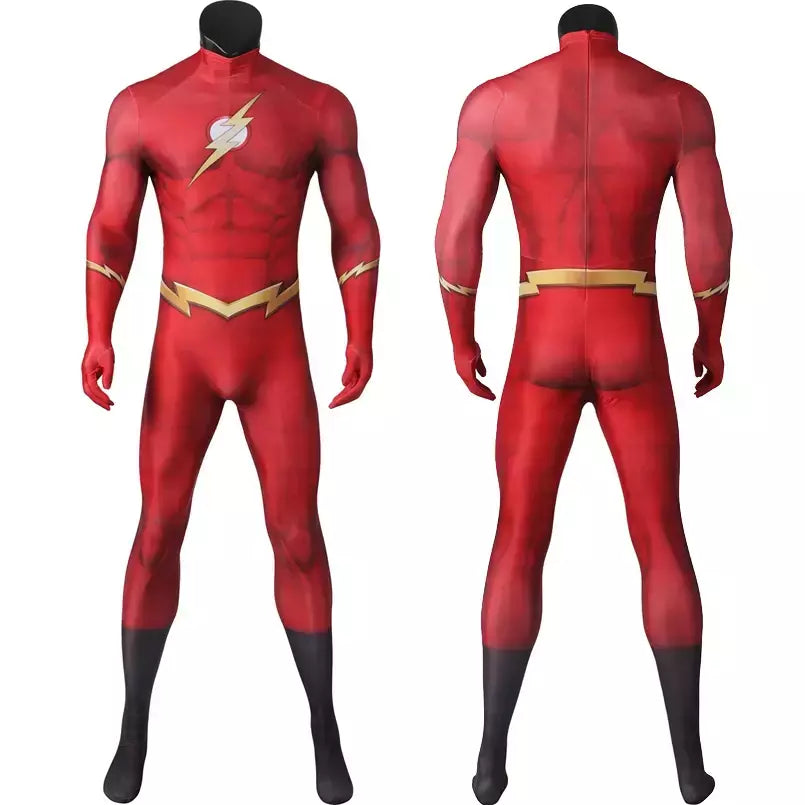 Red Barry Allen Adulto Homens Halloween Cosplay 3D Impressão Digital Macacão Cosplay Bodysuit Zentai Terno Jason Garrick Traje