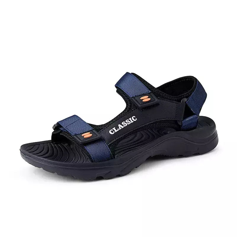 TAFN-Sapatos de praia grandes, chinelos personalizados com sola macia, sandálias de couro respirável, verão, novos