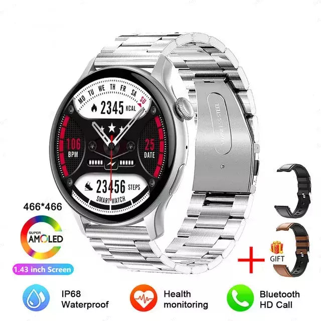 NFC Smartwatch para Mulheres, Tela HD, Rastreador de Saúde, Esportes, Voz, Chamada Bluetooth, Huawei, Xiaomi, Senhoras, Novo, 466x466, 2022