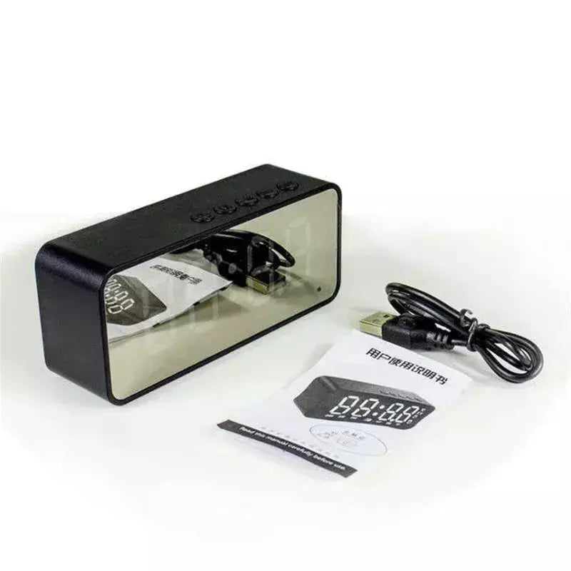 Altifalante Sem Fio Bluetooth Pequeno Mini Despertador Canhão Portátil Mini Voz Transmita o Cartão Insert Veicular Sistema De Áudio W