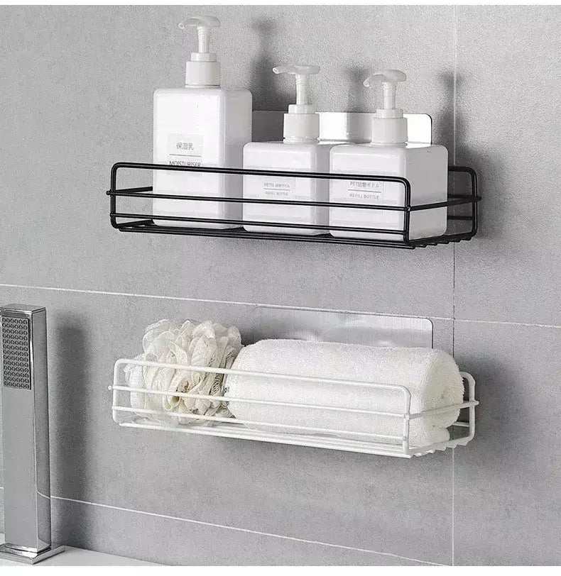 Prateleira De Banheiro De Parede, Prateleiras De Armazenamento De Canto, Suporte Do Shampoo, Rack Cosmético, Cesta De Dreno De Chuveiro De Ferro, Organizador Do Banheiro
