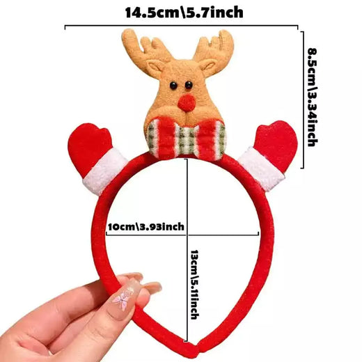5-pacote meninas natal hairbands rena boneco de neve papai noel padrões moda festa de ano novo headbands acessórios para o cabelo