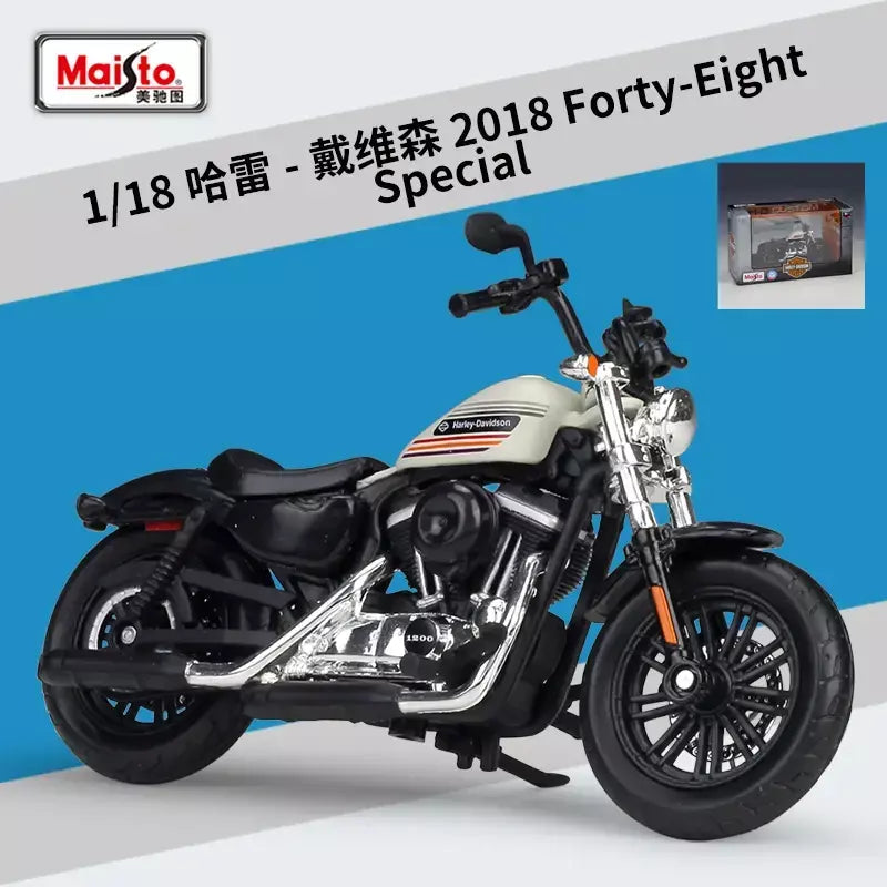 Maiisto-Harley 2018 Quarenta Oito Modelo de Motocicleta, Liga Especial, Modelo de Motocicleta, Metal fundido, Esportes de rua, Presente Infantil, 1:18