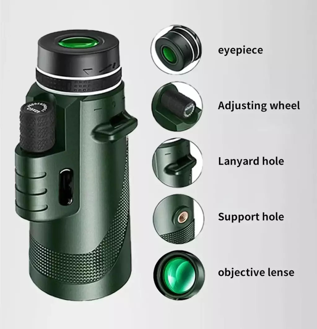 80x100 portátil zoom hd 5000m telescópio dobrável de longa distância mini telescópio poderoso para caça esportes ao ar livre acampamento viagem