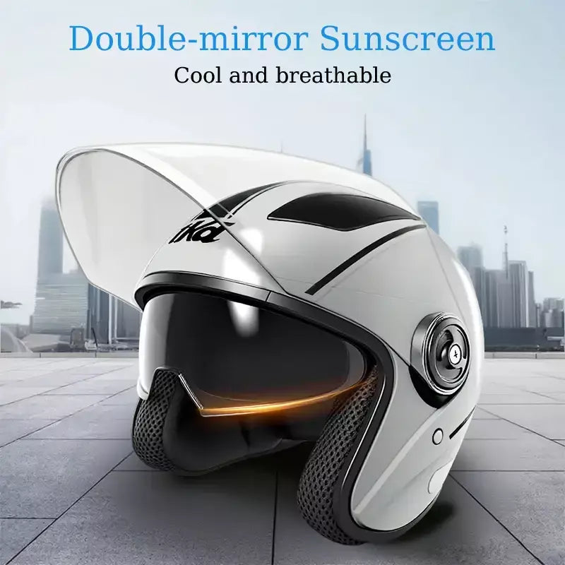 Capacete de rosto inteiro modular para motocicleta, viseira dupla, antiembaçante, capacete de corrida de bicicleta de rua para mulheres, homens, 4 cores