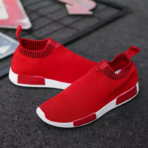 Tênis de malha respirável masculino, tênis de corrida com meias super leves, sapatos de caminhada ao ar livre, tênis masculino, novo, 2024