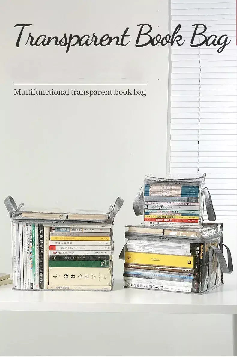 Caixa de livro dobrável estudante dormitório sala de aula livro organizador transparente à prova dwaterproof água casa livro organizando caixa armazenamento