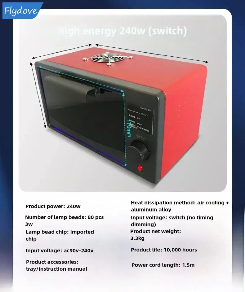 Caixa de cura uv forno de lâmpada ultravioleta 365nm 395nm 405nm led uv forno para resina uv tela flexível rápida manutenção do telefone móvel