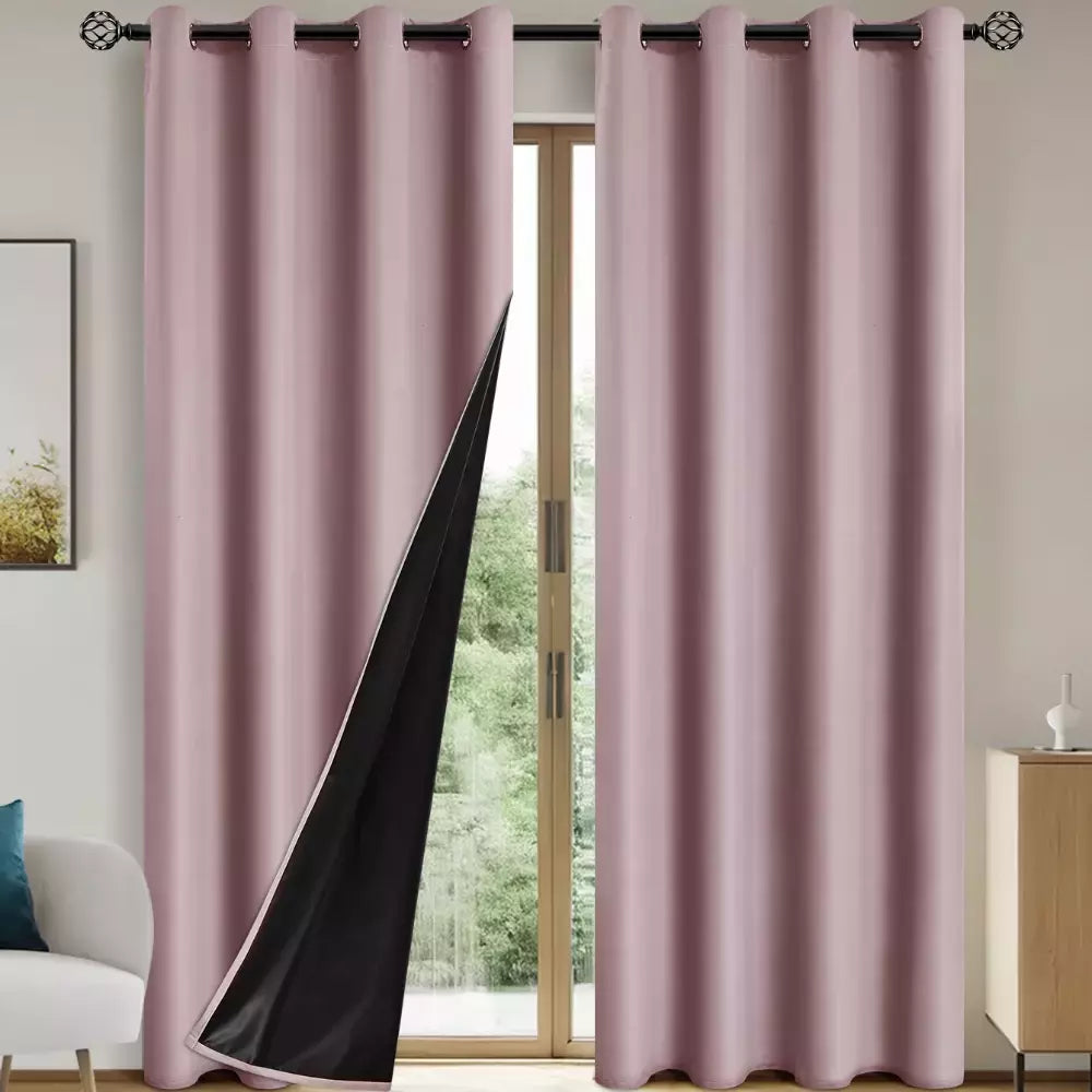 Cortinas blackout sólidas com ilhós, Total Privacy cortinas para quarto, 1pc