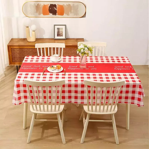 Impermeável Xadrez Toalha De Mesa, Anti-Slip Cobertura De Mesa, Decoração De Mesa, Festa De Casamento, Decoração De Natal, Acessórios