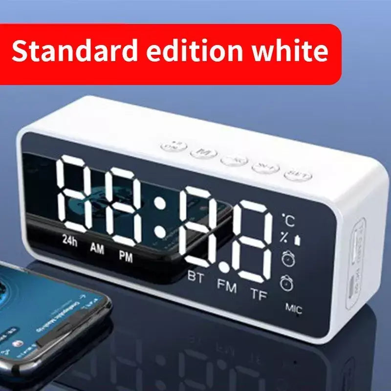 Altifalante Sem Fio Bluetooth Pequeno Mini Despertador Canhão Portátil Mini Voz Transmita o Cartão Insert Veicular Sistema De Áudio W