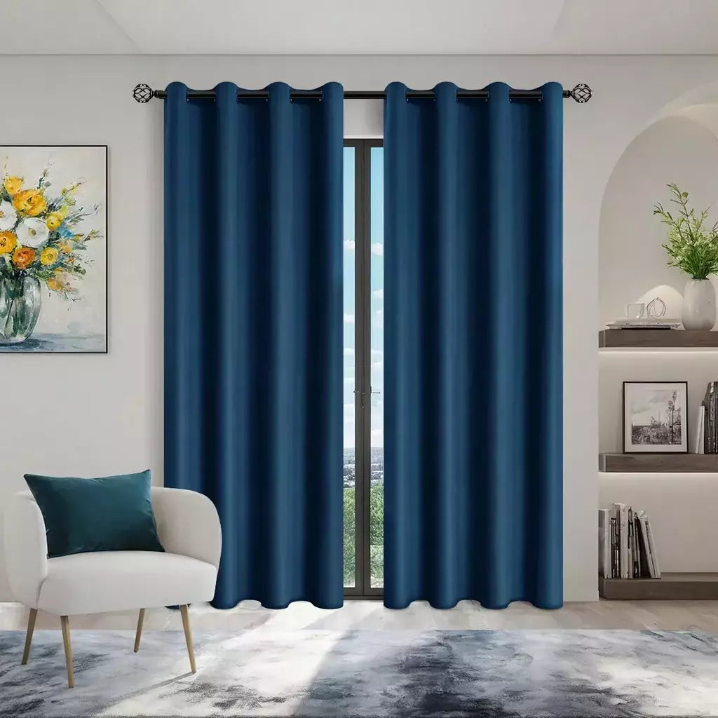 Cortinas blackout sólidas com ilhós, Total Privacy cortinas para quarto, 1pc