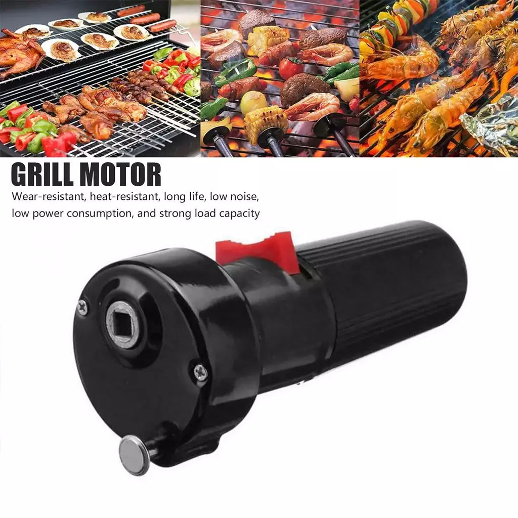 Conjunto de garfo rotativo para churrasco, rotador elétrico para churrasco, haste de grelha, 1.5v, tamanho d, motor rotador durável