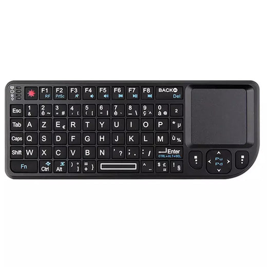Mrsvi a8 mini teclado sem fio 2.4g 7 cores backlight touchpad mouse flashligt-portátil aplicável-perfeito para pc, caixa de tv inteligente