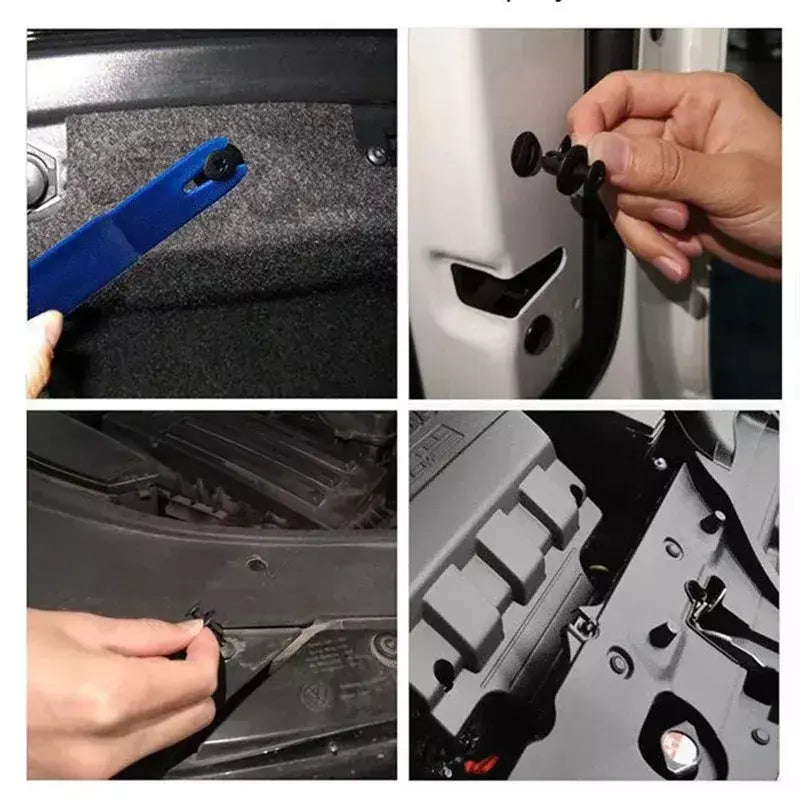 5/100 pçs 8mm rebites de plástico fixadores parafuso pára-choque do carro preto rebite clipes fixadores do carro para toyota focus kia nissan yamaha