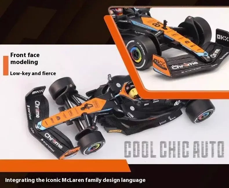 1:43 MCL60 2023 4 # Lando Norris P2 British GP Mclaren F1 #81 Oscar Piastri Diecast coleção de modelos de liga de amor clássico Hobby