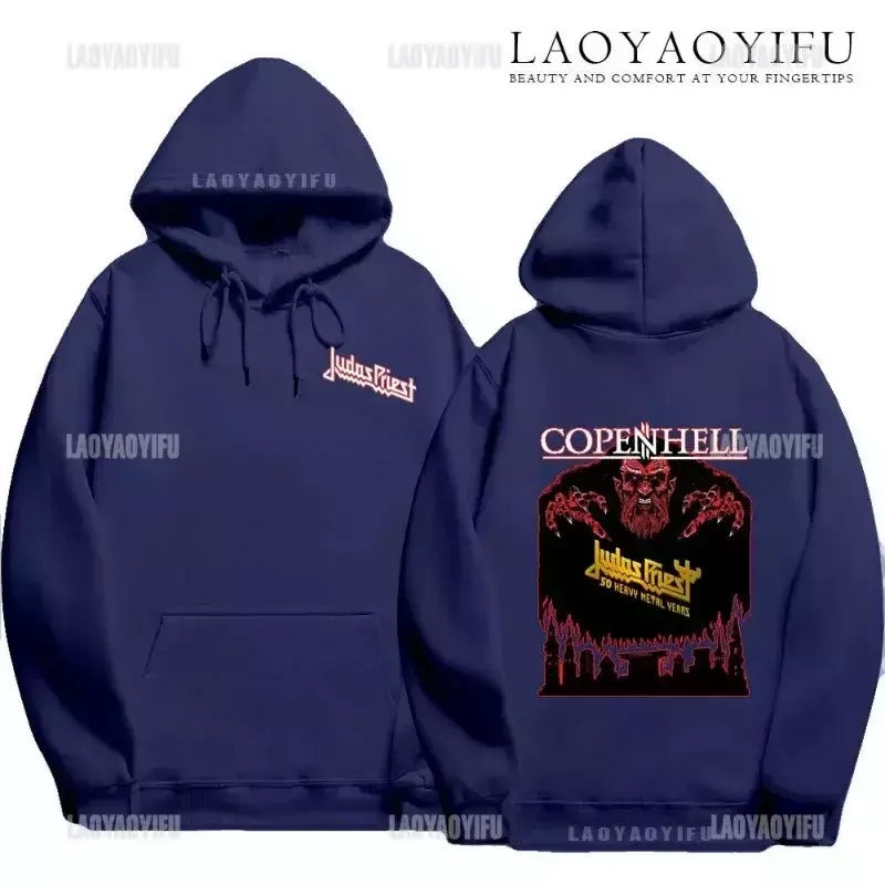 Moletom unissex Hard Rock Punk Metal Band, moletom Judas Priest Painkiller, masculino e feminino, manga comprida, Hot Compress, moda
