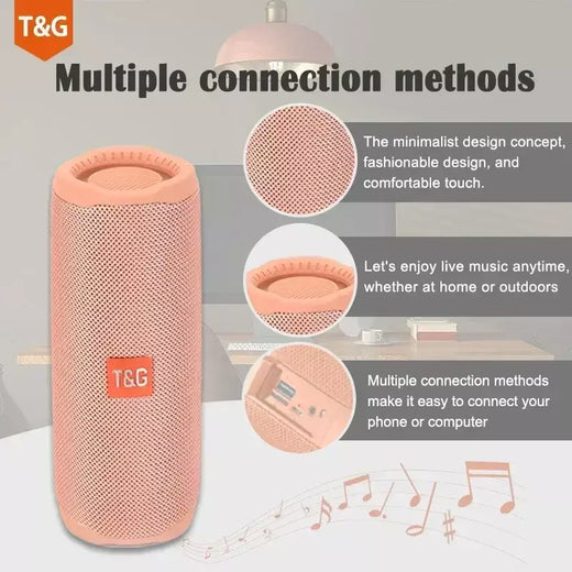 T & g tg365 portátil bluetooth alto-falante duplo baixo led subwoofer sem fio à prova dwaterproof água ao ar livre boombox fm aux bt tf leitor de música