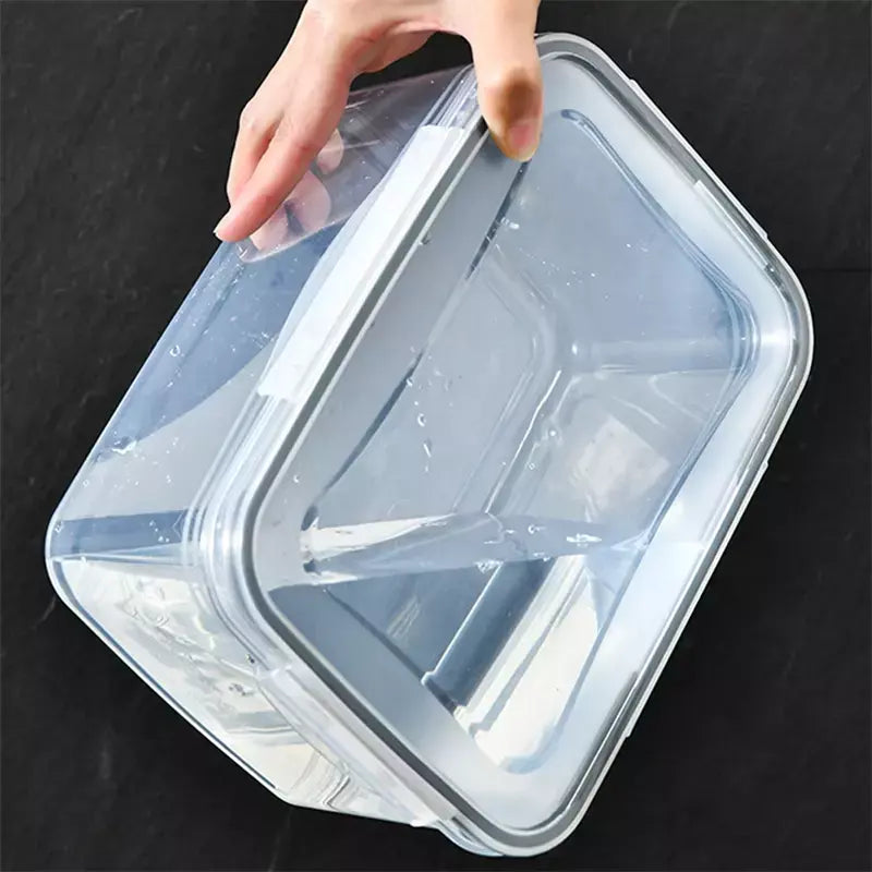 Caixa de armazenamento de geladeira organizador de frutas vegetais frescos caixas de drenagem cesta recipientes de armazenamento despensa organizadores de cozinha
