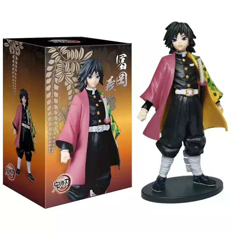 Anime figura demônio slayer figuras kimetsu não yaiba boneca tanjiro nezuko zenitsu estatueta inosuke guerreiro figura de ação modelo brinquedos