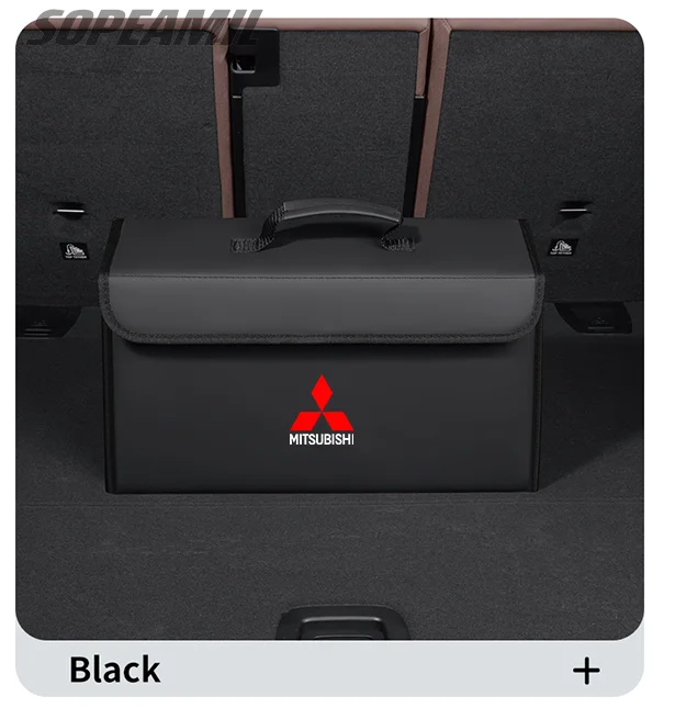 Para mitsubishi outlander pajero asx colt lancer l200 triton RalLIART caixa organizadora de porta-malas de carro caixa traseira estiva arrumação saco de armazenamento