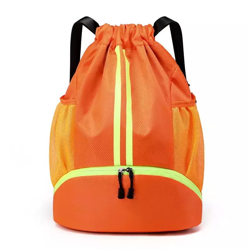 Saco de cordão para homens e mulheres, mochila esportiva ao ar livre, saco de grande capacidade para futebol e basquete, bolso à prova de umidade