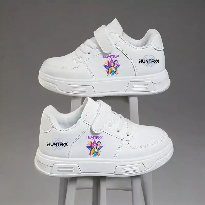 2025 kpop demon hunters crianças sapatos casuais outono dos desenhos animados crianças tênis para meninas bonito da criança estudante tênis de corrida presente