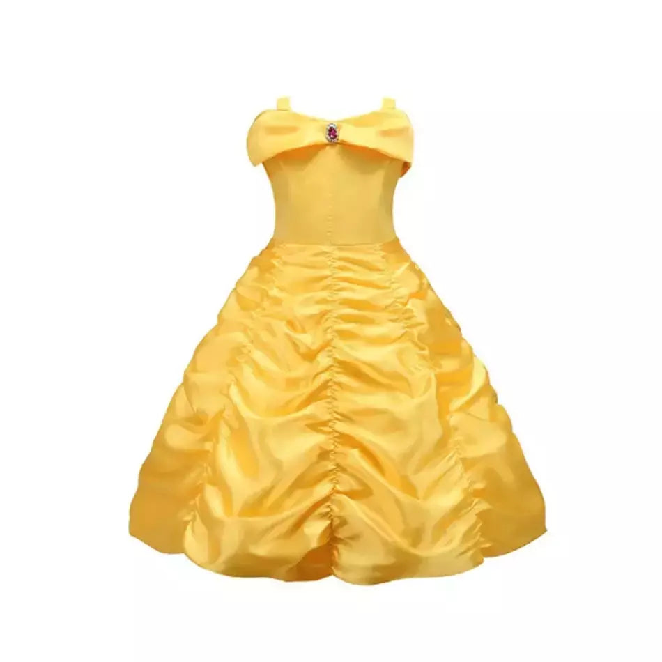 Menina belle neve branca vestido crianças natal elegante princesa traje bebê halloween disfarce cosplay festa fantasia 3-10 anos