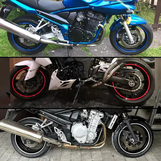 1 conjunto de 16 pçs adesivo de roda fita reflexiva aro listra bicicleta motocicleta adesivos para honda para kawasaki z750 z800 para yamaha mt07