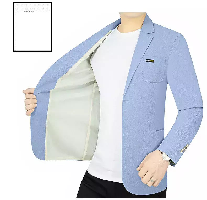 Blazers de negócios finos e respiráveis masculinos, casacos casuais, jaquetas de secagem rápida masculinas, alta qualidade, 4XL, verão, novo