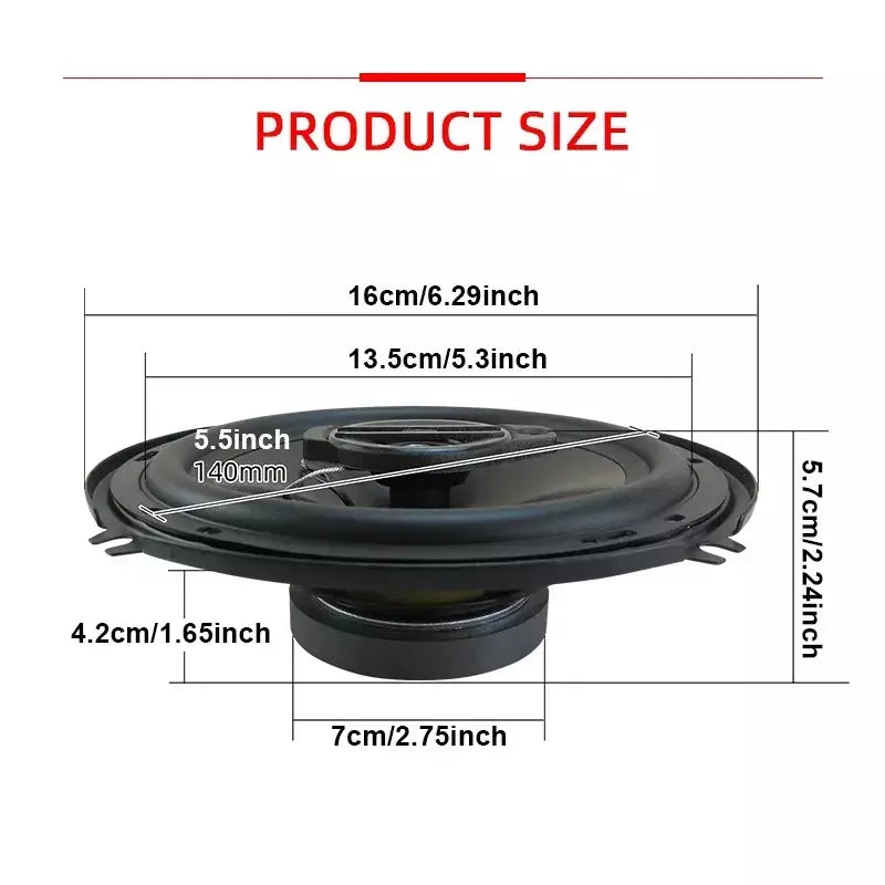2 pçs 6 Polegada 320w 3 vias universal carro coaxial música estéreo gama completa hi-fi para carro caminhão porta alto-falantes sistema de som surround