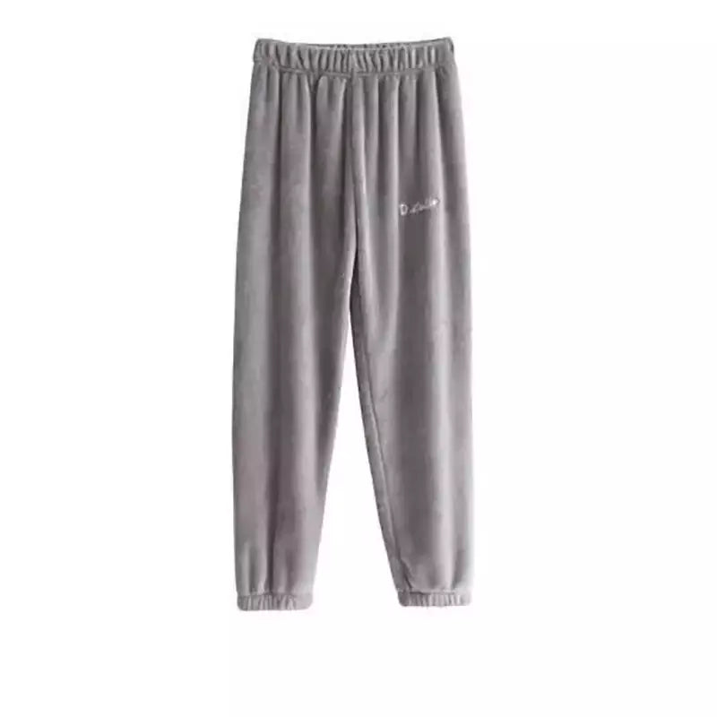 Pijama de lã coral grande masculino, veludo grosso, flanela juvenil quente, conjunto de peles domésticas, outono e inverno
