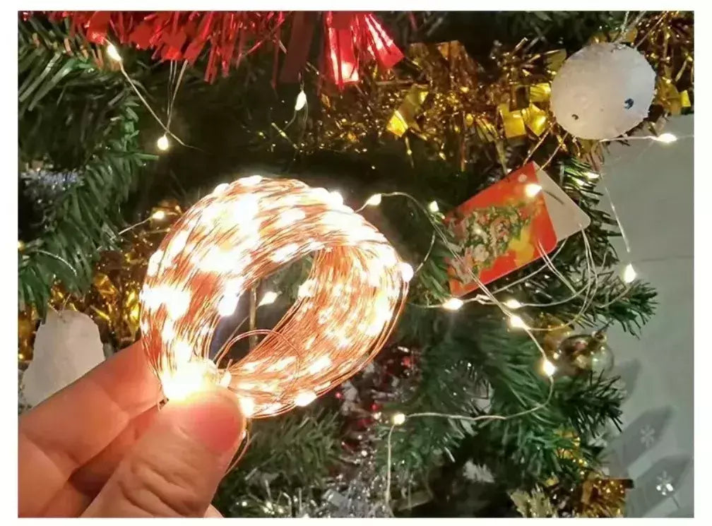 Impermeável USB LED String Lights, Silver Wire, Guirlanda, Luzes de fadas, Natal, Casamento, Feriado, Decoração do partido, 5m