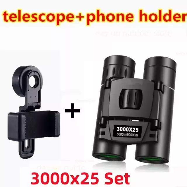 9000x25 hd zoom portátil poderoso binóculos de longo alcance bak4 telescópio jumelles dobrável bak4 binóculos para caça acampamento