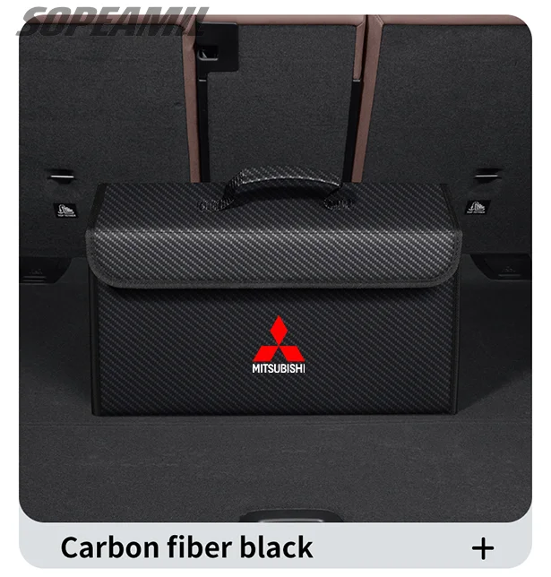 Para mitsubishi outlander pajero asx colt lancer l200 triton RalLIART caixa organizadora de porta-malas de carro caixa traseira estiva arrumação saco de armazenamento