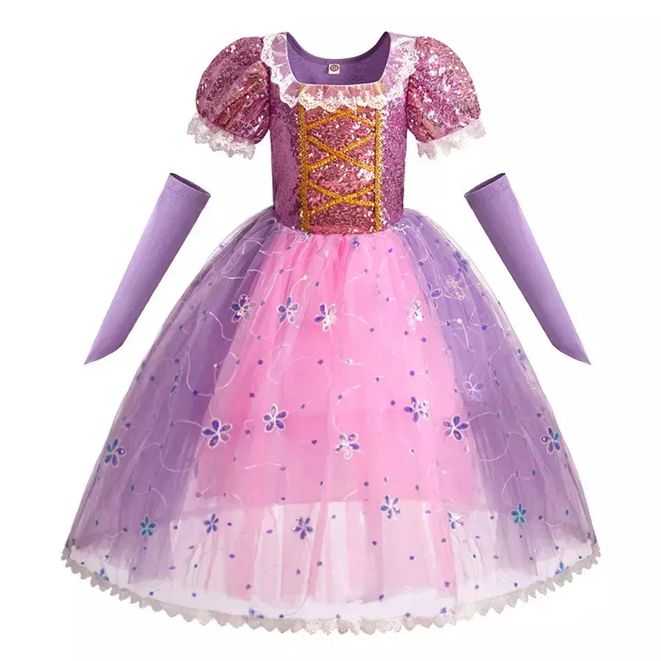 Crianças elsa ariel traje meninas quarta-feira dança disfarce crianças rapunzel vestido elegante barbi cosplay halloween fantasia 3-12t