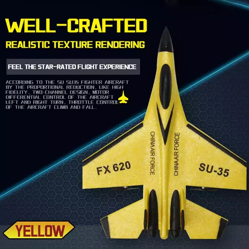 Avião de combate de controle remoto para crianças, RC Foam Aircraft, SU-35 Plane, 2.4G Radio Control Glider, brinquedos para meninos
