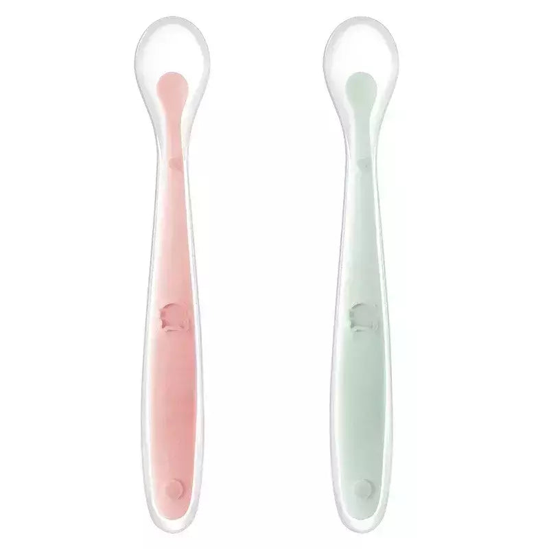 Colher de treinamento de alimentação de plástico macio do bebê, utensílios recém-nascidos, infantil complementar alimentação colher