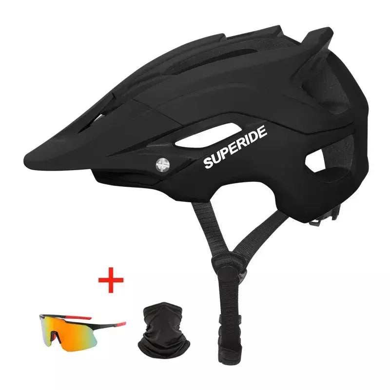 Superide ao ar livre respirável equitação ciclismo capacete integralmente moldado xc mtb capacete de bicicleta ultraleve mountain road capacete