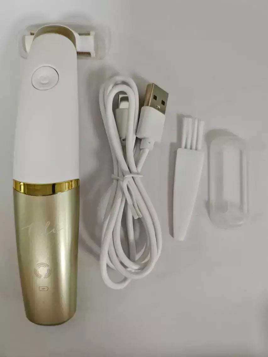 Portátil USB recarregável indolor feminino barbeador, perna e axila cabelo, aparador de barbear elétrico para mulheres, senhoras