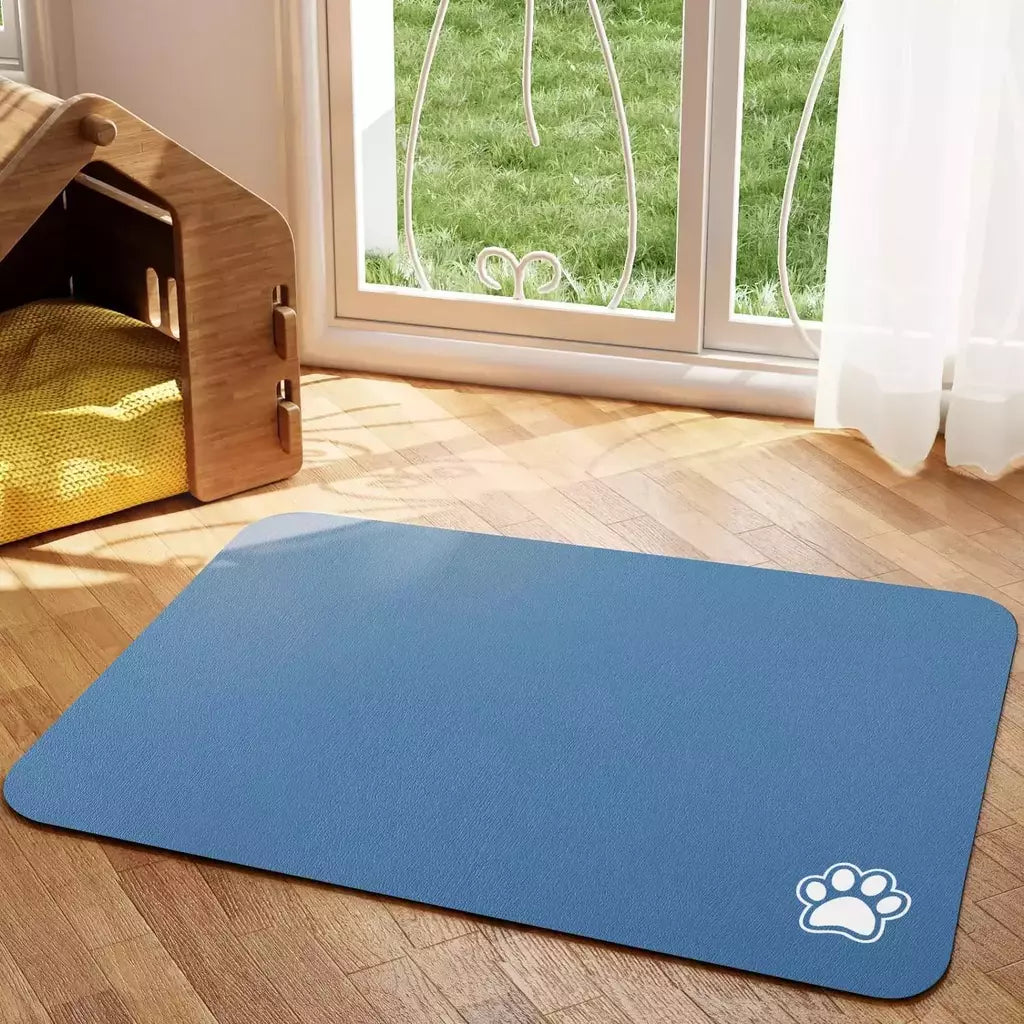 Tapete absorvente para alimentação de animais de estimação, tapete absorvente para cães e gatos, para comida e água, fácil de limpar, secagem rápida, para bebedores bagunçados