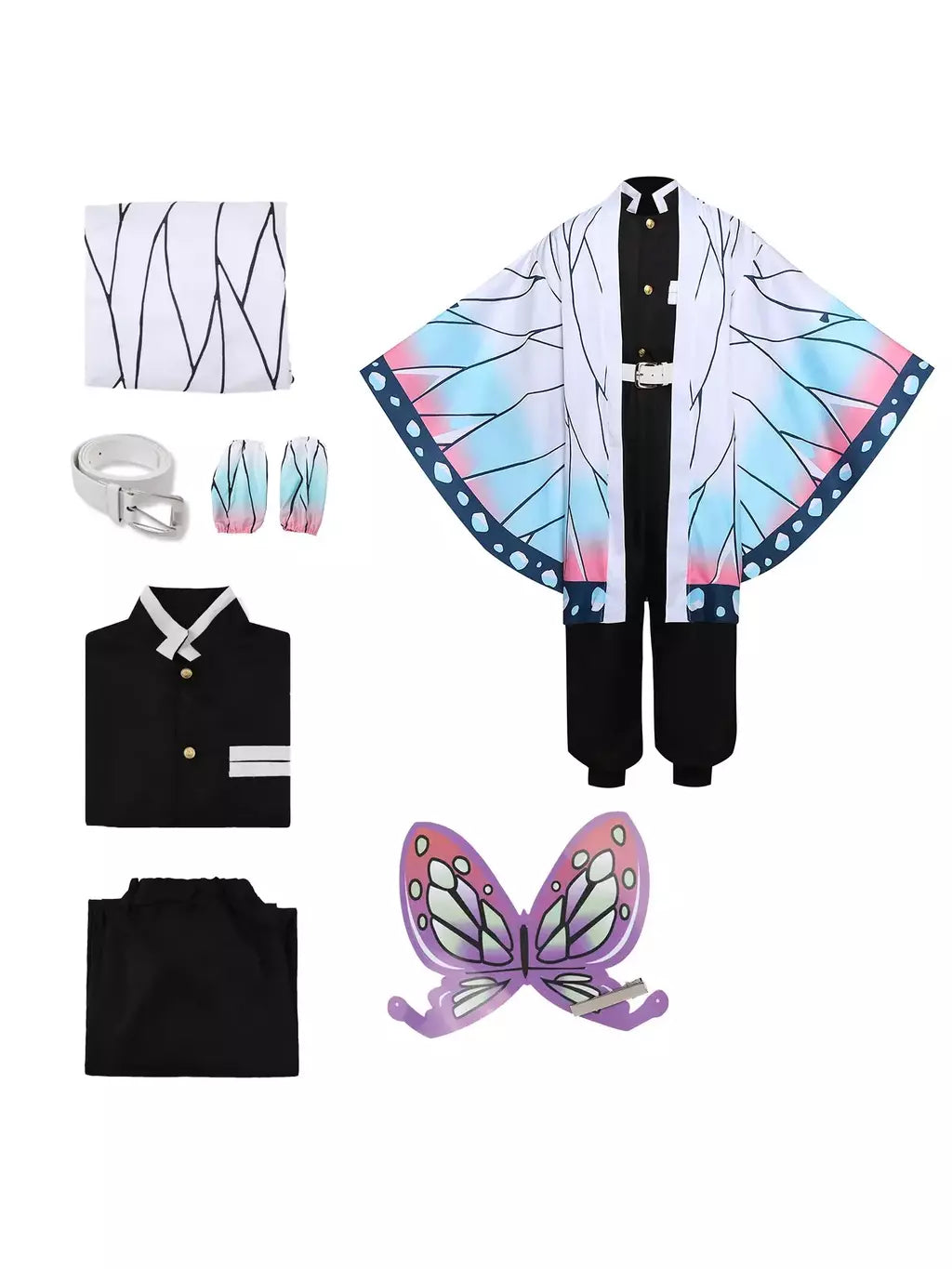 Cosplay traje demônio slayer cosplay tanjiro nezuko cosplay crianças shinobu traje anime dos desenhos animados traje de halloween presentes de natal