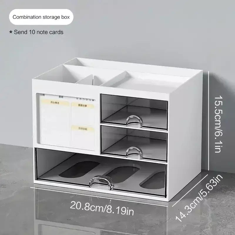Combinação de mesa gaveta caixa armazenamento organizador mesa partição razoável acessórios escritório caneta titular organizadores papelaria