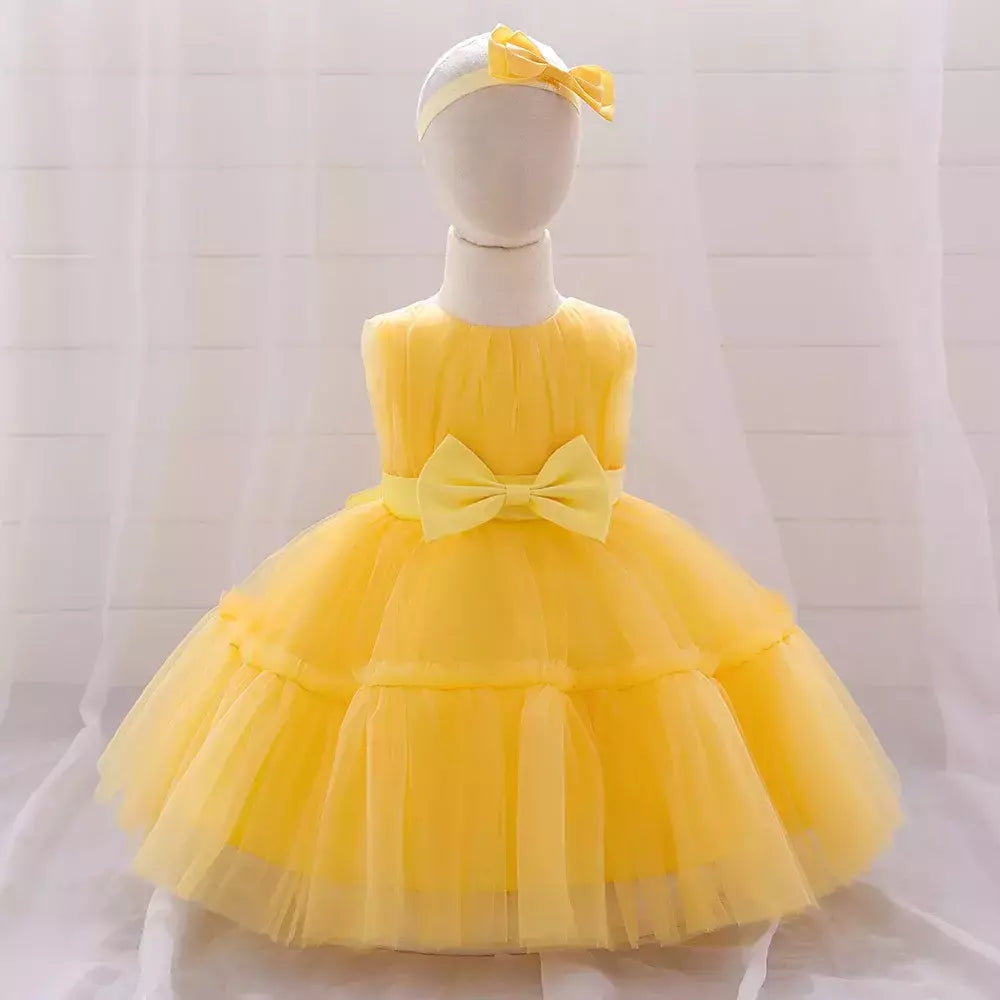 Elegante vestido de tule para meninas, bebê infantil, 1st Birthday, Vestidos de batismo, Kids Wedding Party, Toddler Clothes, Verão