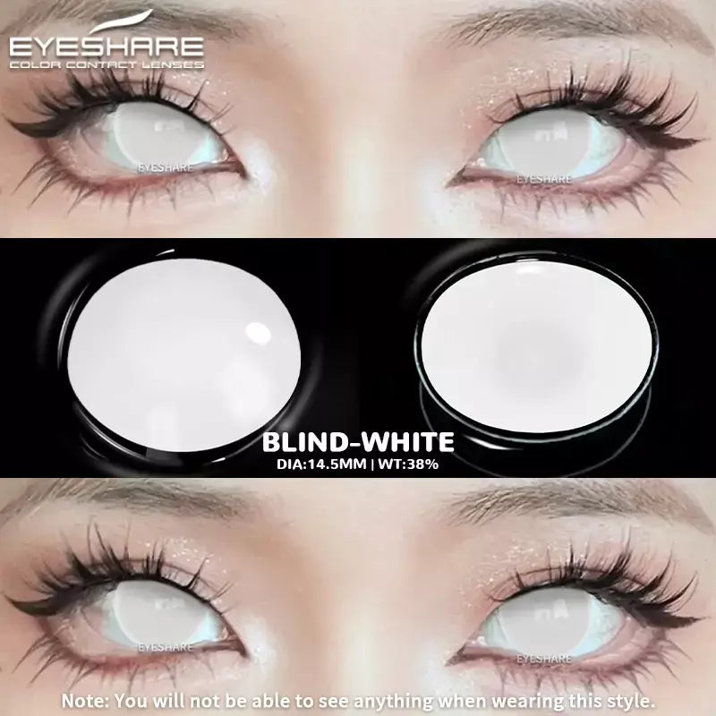 Eyeshare lentes de contato coloridas para olhos, 1 par de lentes coloridas de anime cosplay, lentes loucas de halloween, lentes de contato, maquiagem de beleza