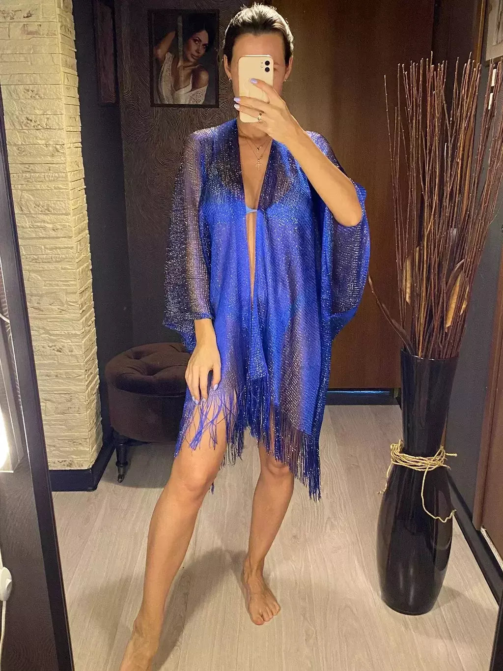 Moda borla ouro bikini cobrir sexy vestido de praia túnicas para mulheres beachwear verão cover-ups kaftan vestido de noite xales