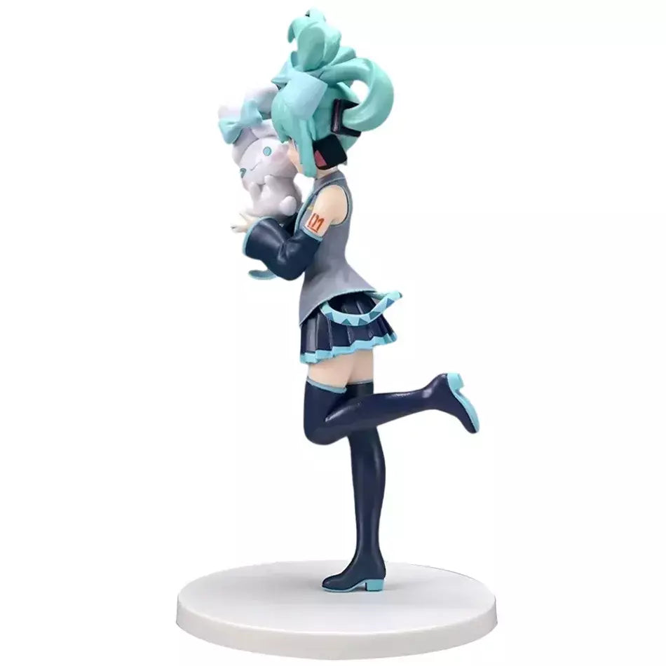 20cm anime hatsune miku x cinnamoroll figura anime periférico modelos colecionáveis decorações decorativas crianças presente kawaii
